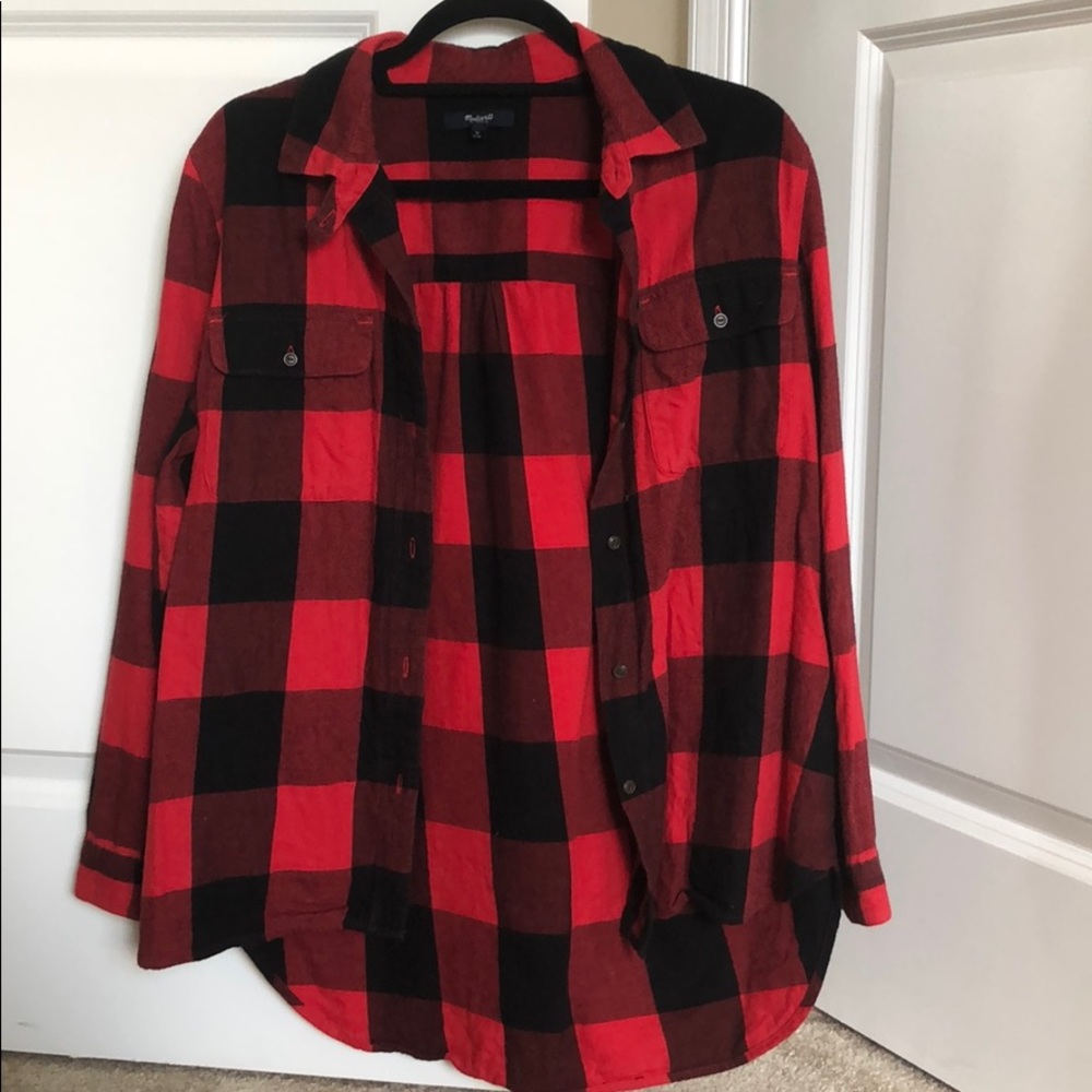 Madewell Flannel Button Down, Size M